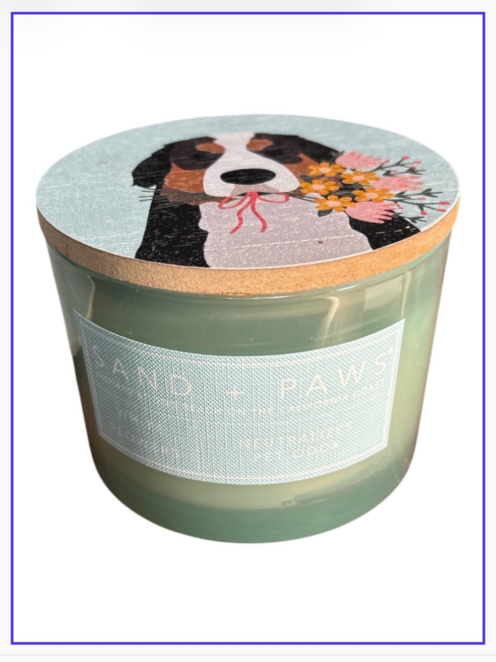 Sand + Paws Bernese Mountain Dog Scented Candle NEW